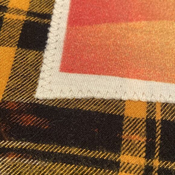 RIP Yellowstone yellow and black plaid shirt bleached XLT - Picture 3 of 6